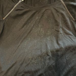 Rock and Republic womens large skull long sleeve shirt